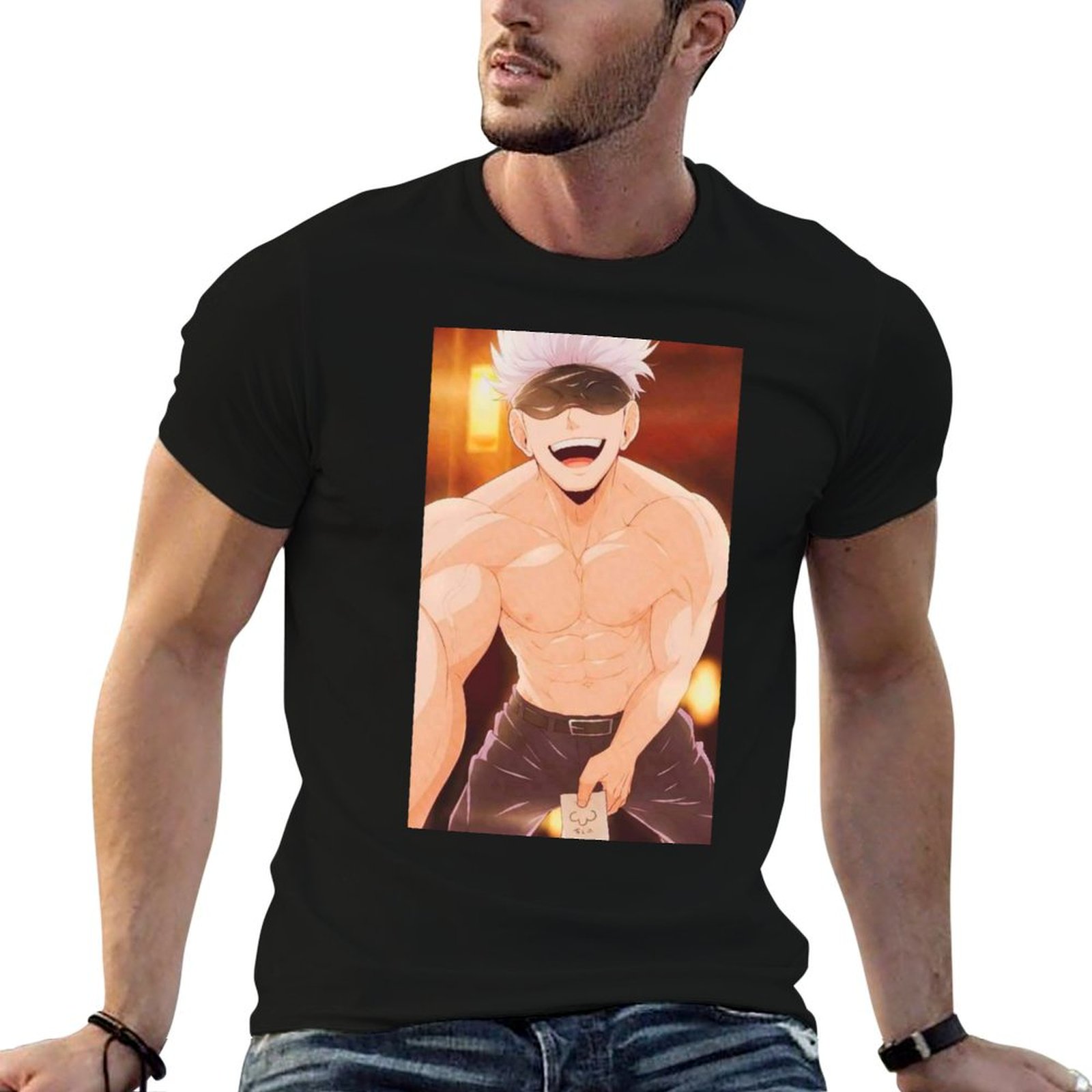 Gojo Satoru 상품 티셔츠 남성용 티셔츠 그래픽 - Anime Merchandise For Men 리뷰 및 가격