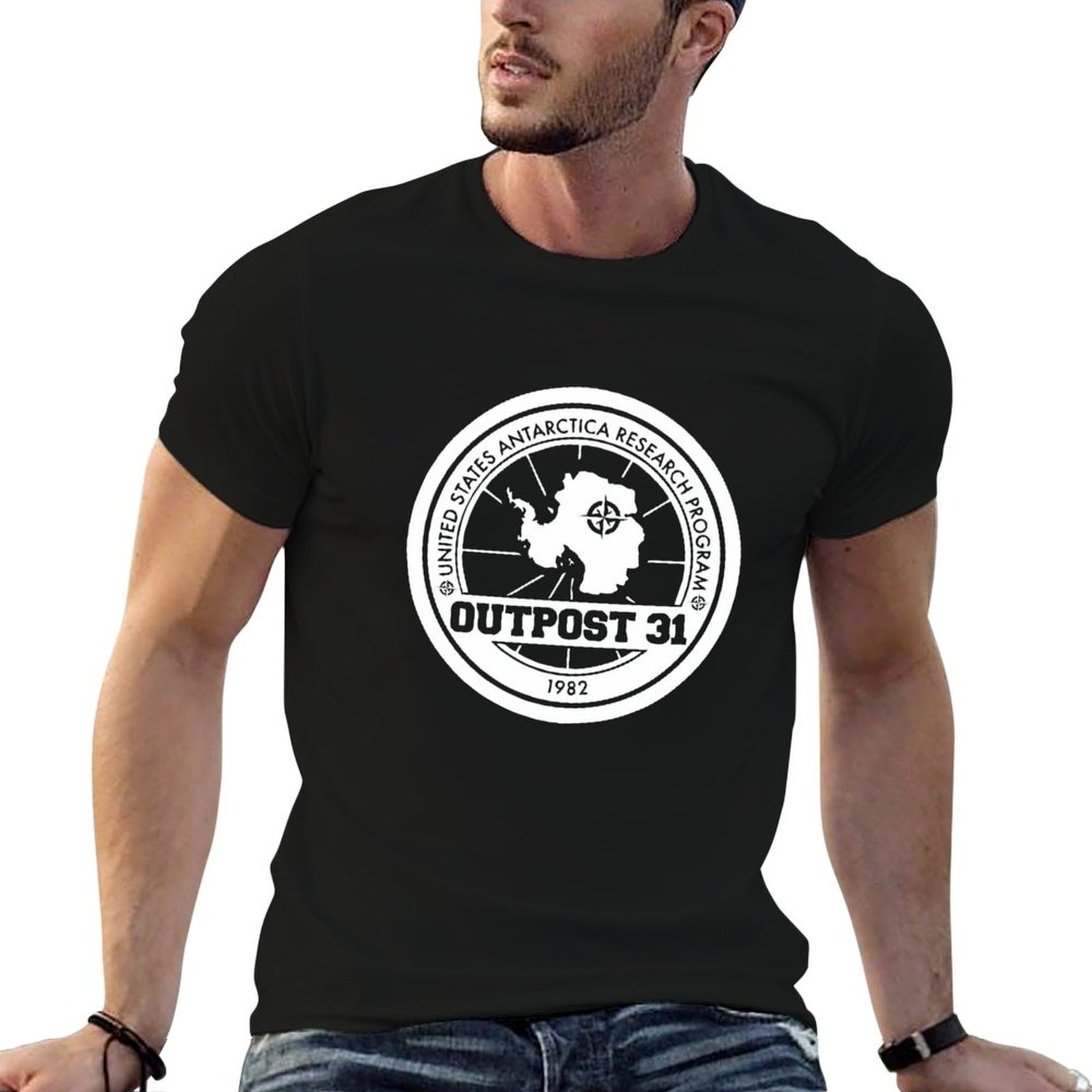 Outpost 31 로고 상품 티셔츠 남성용 티셔츠 남 - Anime Merchandise For Men 리뷰 및 가격